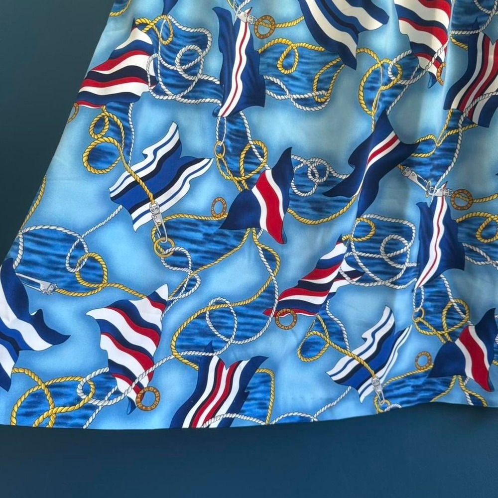 Vintage 90s Nautical Skirt Women's Size XL Susan Graver NWT Patriotic Blue Red - Picture 4 of 8